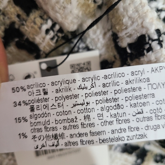 ZARA TEXTURED WEAVE PLAID SHORTS TAUPE BROWN | 2214/623 SIZE M - Picture 15 of 15